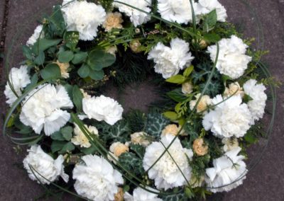 White wreath by Shrinking Violet