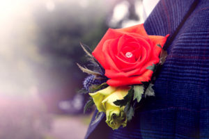 Wedding buttonhole by Shrinking Violet